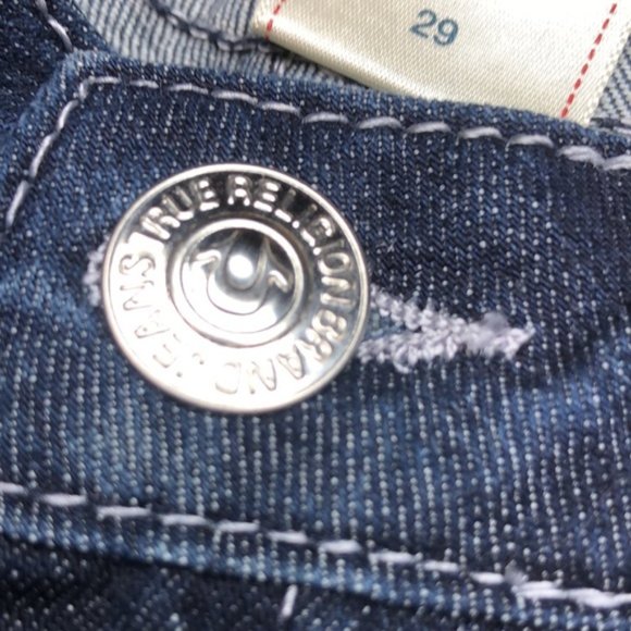 MADE IN USA ๐บ๐ธ LIKE NEW TRUE RELIGION SKINNY JEANS 29x32 ๐บ๐ธ - Picture 11 of 11